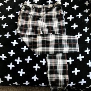 Plaid Ankle Pants
